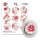 Dexcom G7 Sticker - 9er Set "Red Roses"