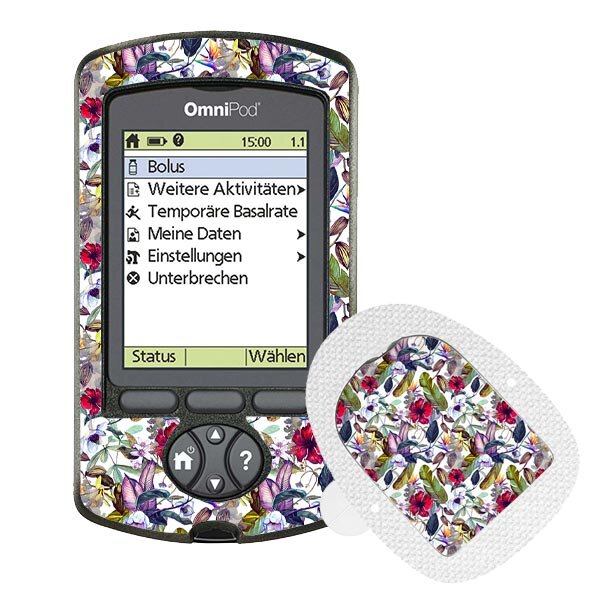 Omnipod PDM-Sticker - Wild Flowers