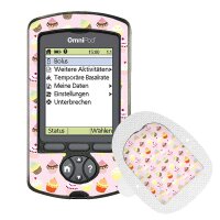 Omnipod PDM-Sticker - Cupcakes