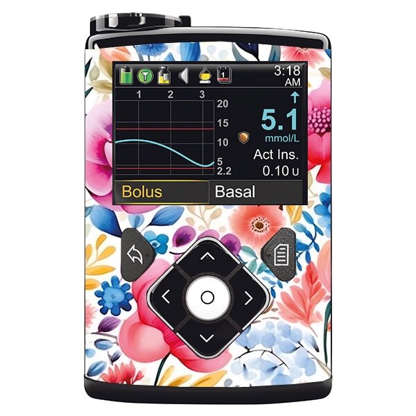 Minimed Sticker inkl. Clip (600/700er-Serie) - Spring Flowers