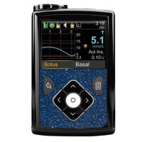 Minimed Sticker (600/700er-Serie) - Blau Glitzer