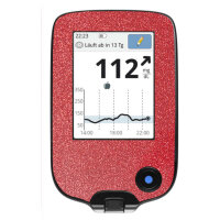 FreeStyle Libre Sticker (Messgerät) - Rot Glitzer