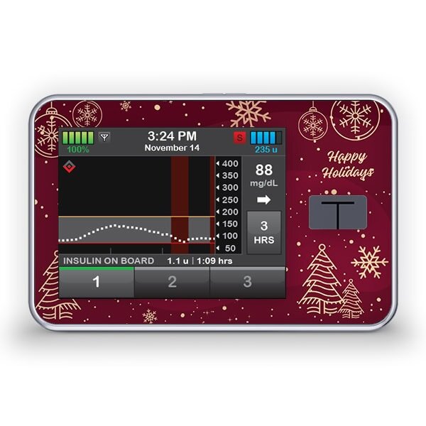 Tandem t:slim X2 Sticker – Happy Holidays