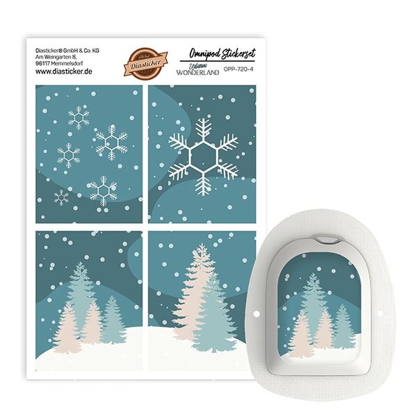 Omnipod Podsticker – Winter Wonderland (4er Set)