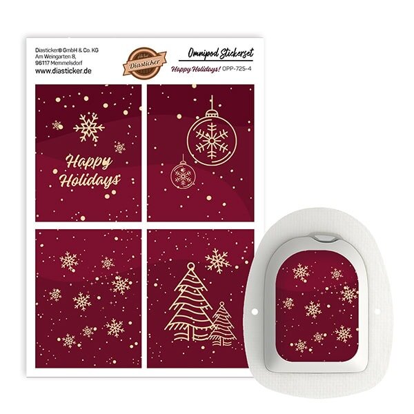 Omnipod Podsticker – Happy Holidays (4er Set)