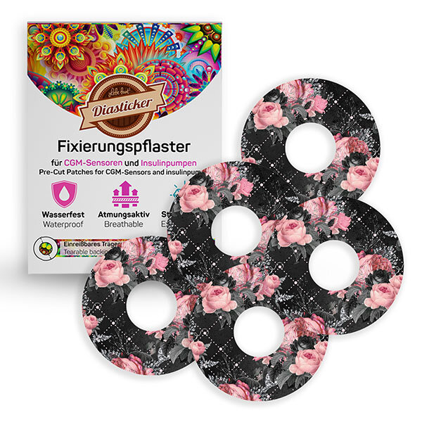 FreeStyle Libre 3 Pflaster - Black Floral