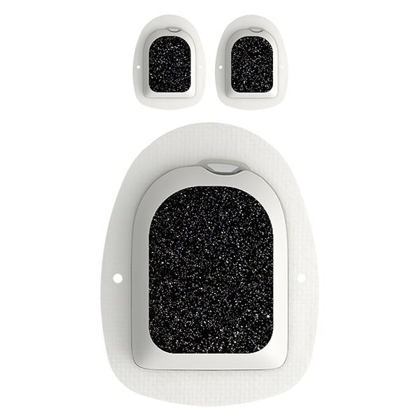 Omnipod Podsticker (Glitzer) - Schwarz Glitzer (3 Stück)