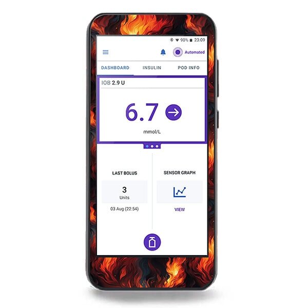 Omnipod 5 Sticker – Fire