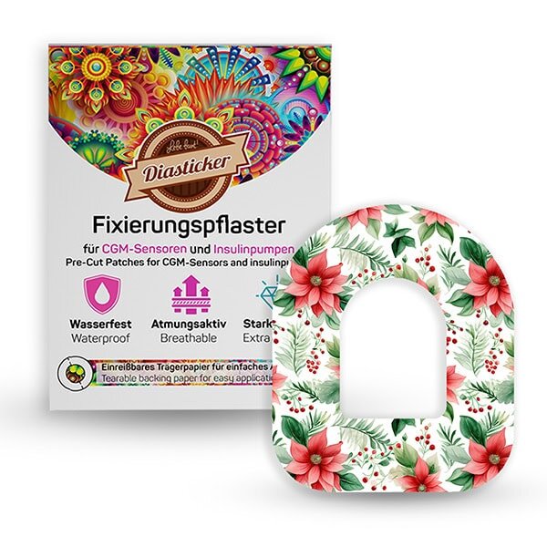 Omnipod Fixierungspflaster - Winter Blossom