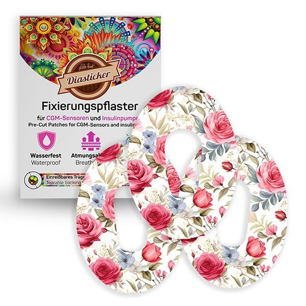 Dexcom G6 Pflaster - Red Roses