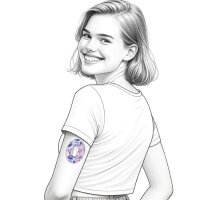 Dexcom G6 Pflaster - Purple Flowers