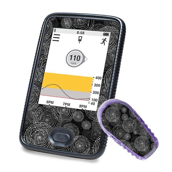 Dexcom G6 Sticker (Receiver + Transmitter) - Black Circles