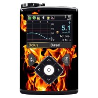 Minimed Sticker inkl. Clip (600/700er-Serie) - Flames