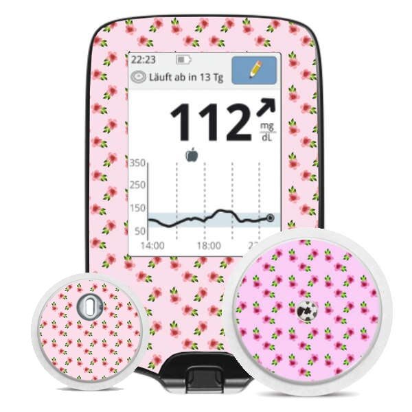 FreeStyle Libre Sticker (Messgerät) - Blümchen