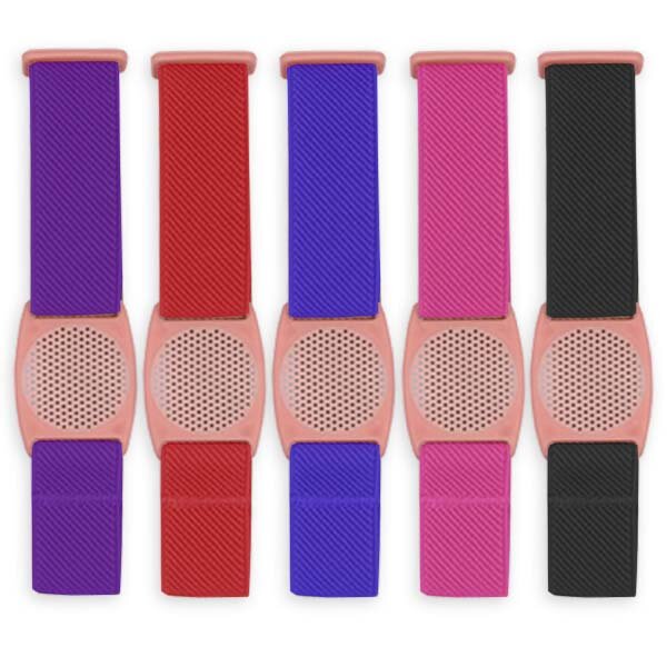 FreeStyle Libre (1 & 2) Fixierband - Halter: Gitter Altrosa (Bandfarbe wählbar)