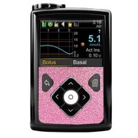 Stickerset für Minimed, Guardian und Contour Next - Rosa Glitzer