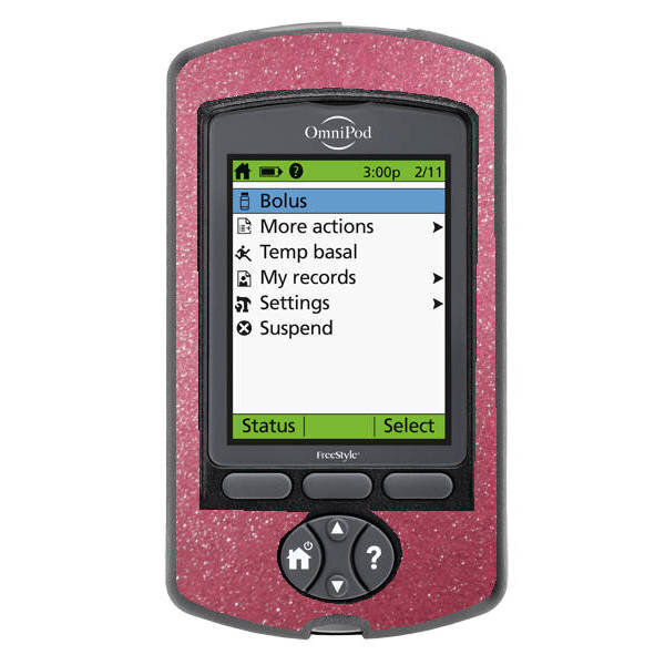 Omnipod PDM-Sticker - Rosa Glitzer