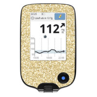 FreeStyle Libre Sticker (Messgerät) - Gold Glitzer