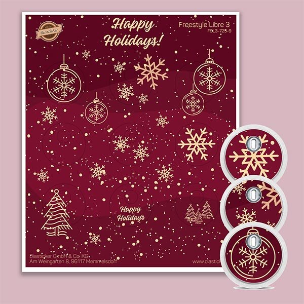 FreeStyle Libre 3 Sticker - 9er Set "Happy Holidays"