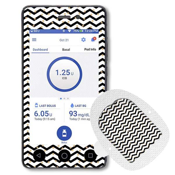 Omnipod Dash Sticker - Golden Dots