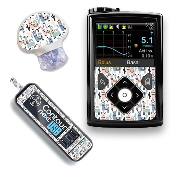 Stickerset für Minimed, Guardian und Contour Next - No Drama Lama