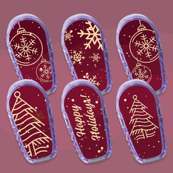 Dexcom G6 Sticker - 6er Set "Happy Holidays"