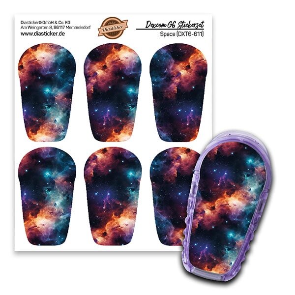 Dexcom G6 Sticker - 6er Set "Space"