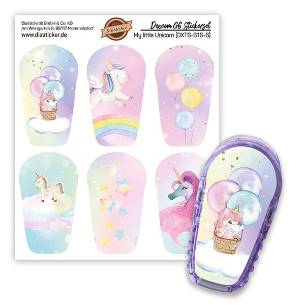 Dexcom G6 Sticker - 6er Set "My little Unicorn"