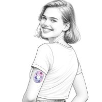 Dexcom G7 Pflaster - Purple Flowers