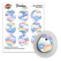 Dexcom G7 Sticker - 9er Set "Rainbow Clouds"