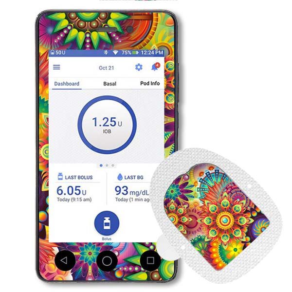 Omnipod Dash Sticker - Lebe bunt