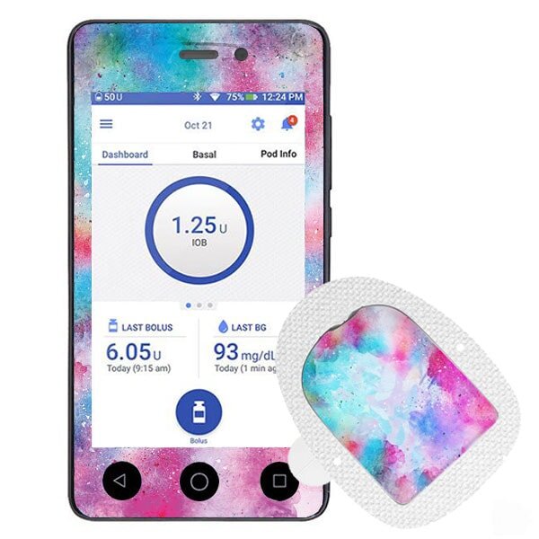 Omnipod Dash Sticker - Watercolor