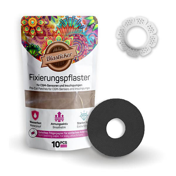 + 10 Pflaster (Schwarz)